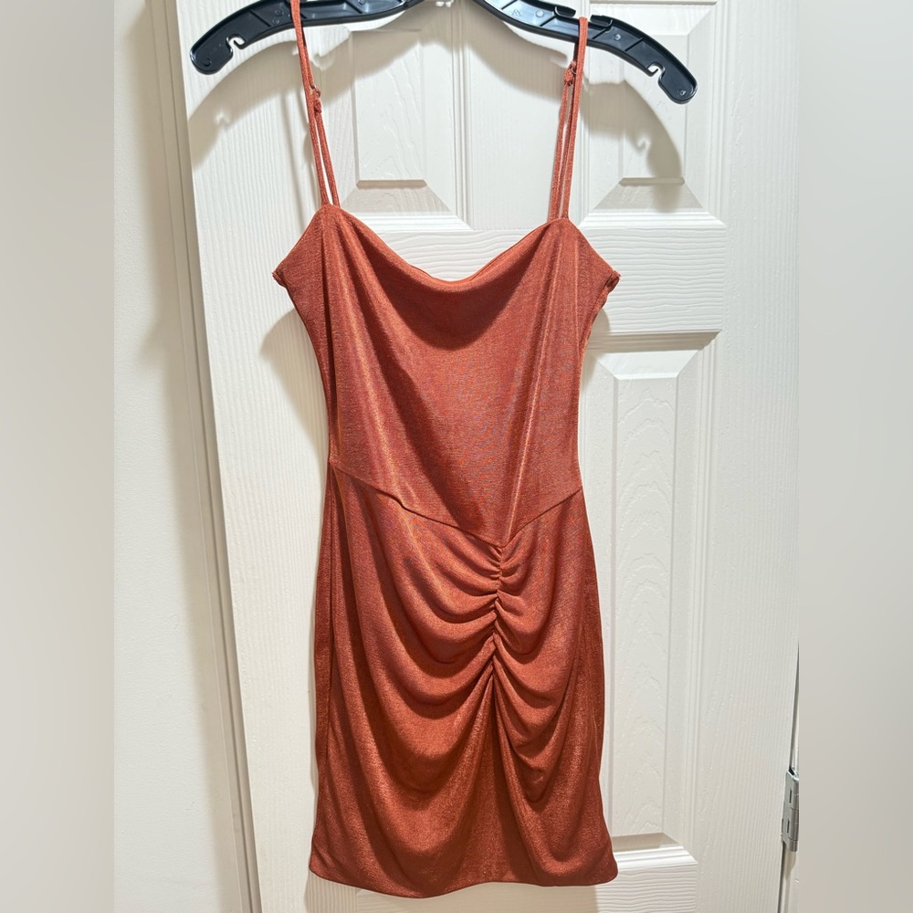 Chic Rust Mini Dress